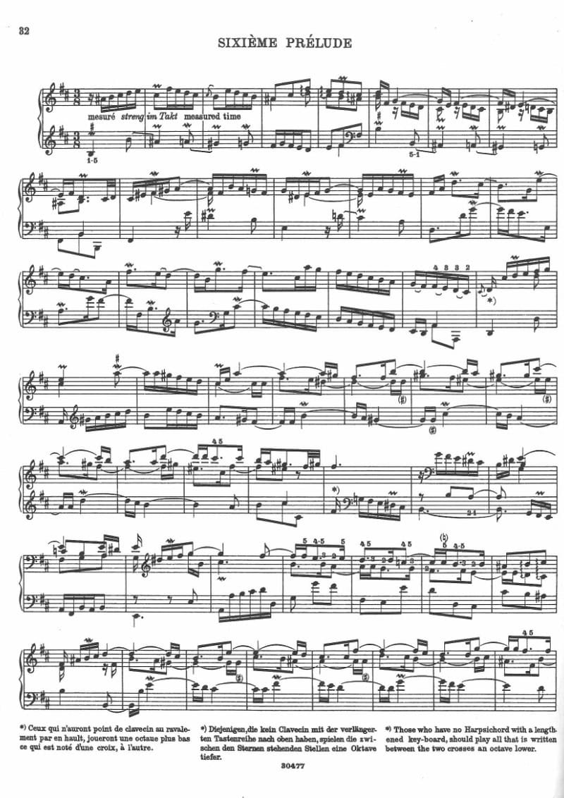 Preview of L'Art de toucher le clavecin: Prelude No. 6 in B Minor