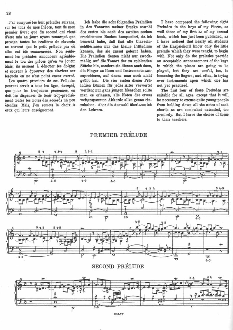 Preview of L'Art de toucher le clavecin: Prelude No. 1 in C Major