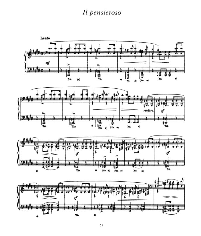 Preview of Années de pèlerinage II: Italie, S. 161: No. 2 Il penseroso