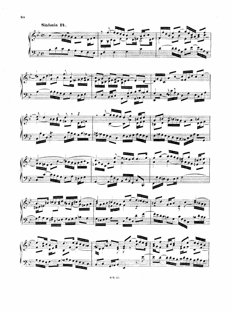 Preview of Sinfonia No. 14 in B-flat Major